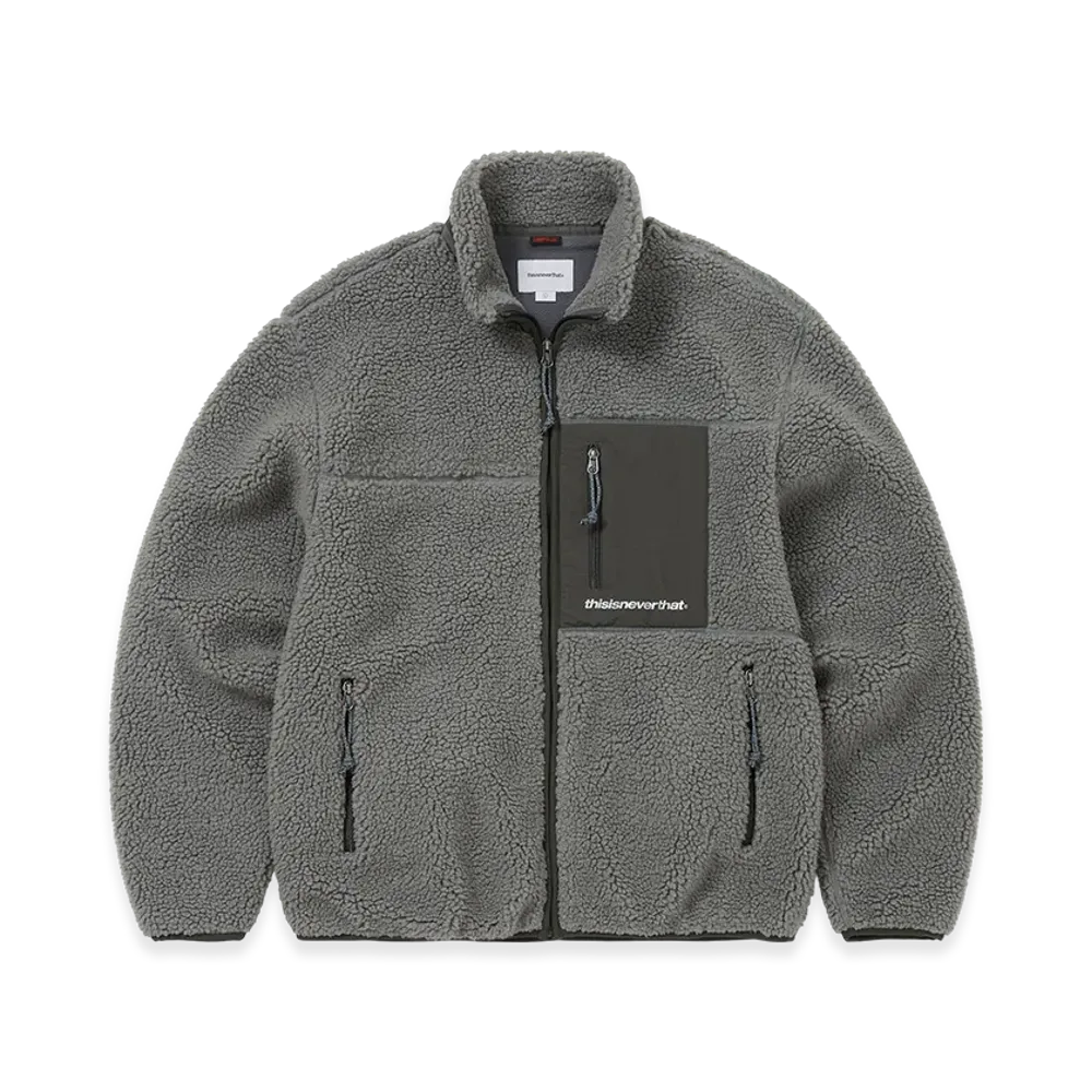 thisisneverthat SP Sherpa Fleece Jacket "Charcoal"