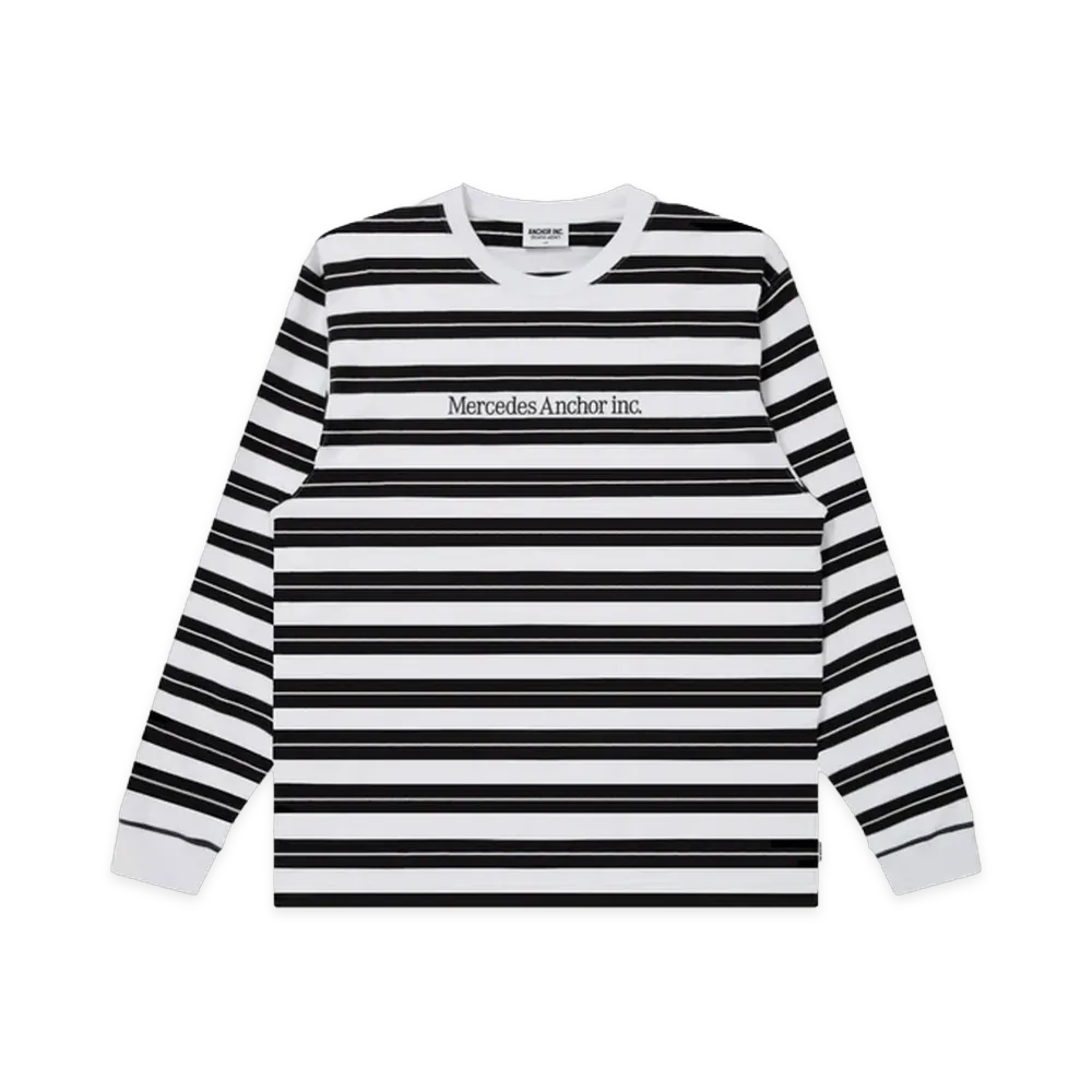 Mercedes Anchor inc. One Line Logo Multi Border L/S Tee "Multi"