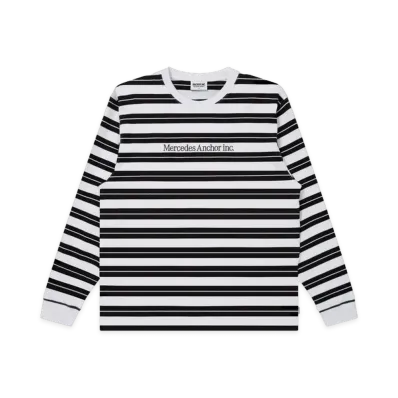 Mercedes Anchor inc. One Line Logo Multi Border L/S Tee "Multi"