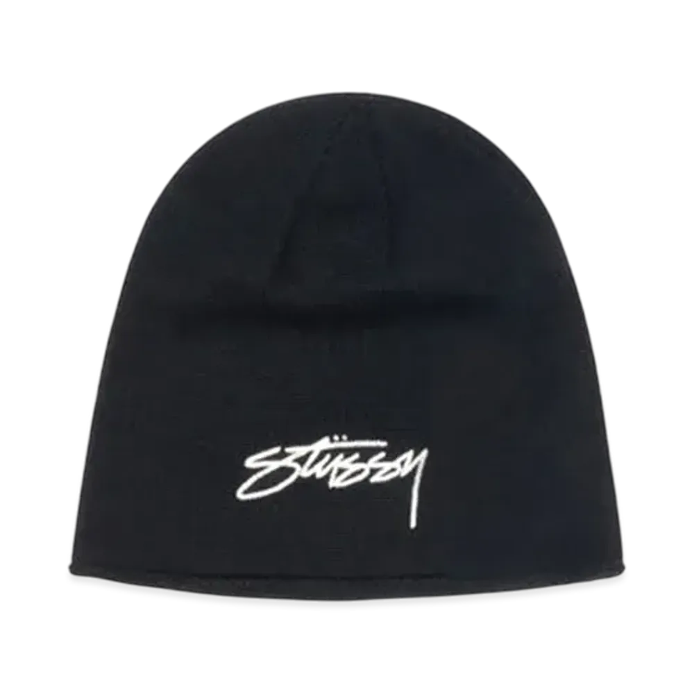Stussy Skullcap Chain Stitch Rolled Edge "Black"