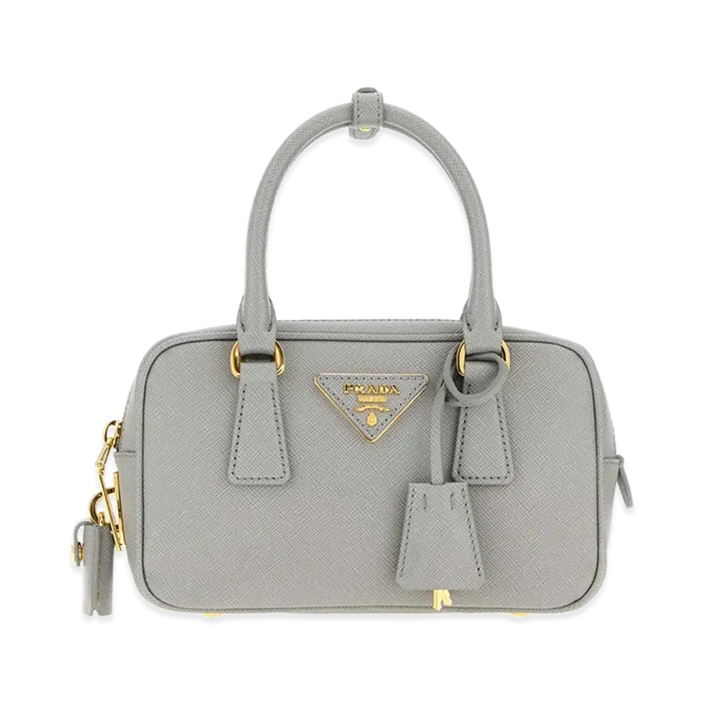 PRADA Wonen's Leather Handbag "Gray"