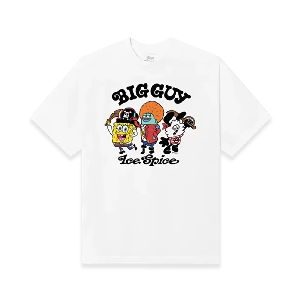 VERDY x Ice Spice x SpongeBob "Big Guy" Character Tee "White"