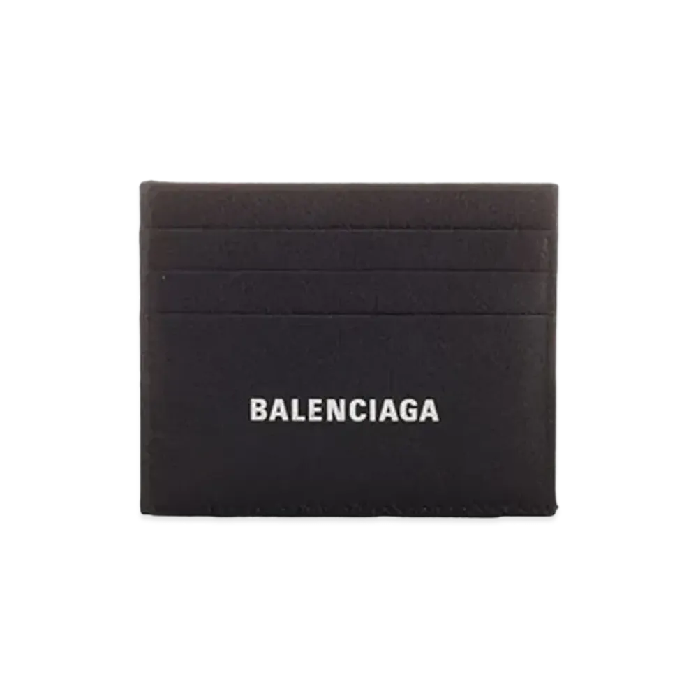 BALENCIAGA Cash Card Holder With Split Grained Calfskin "Black"