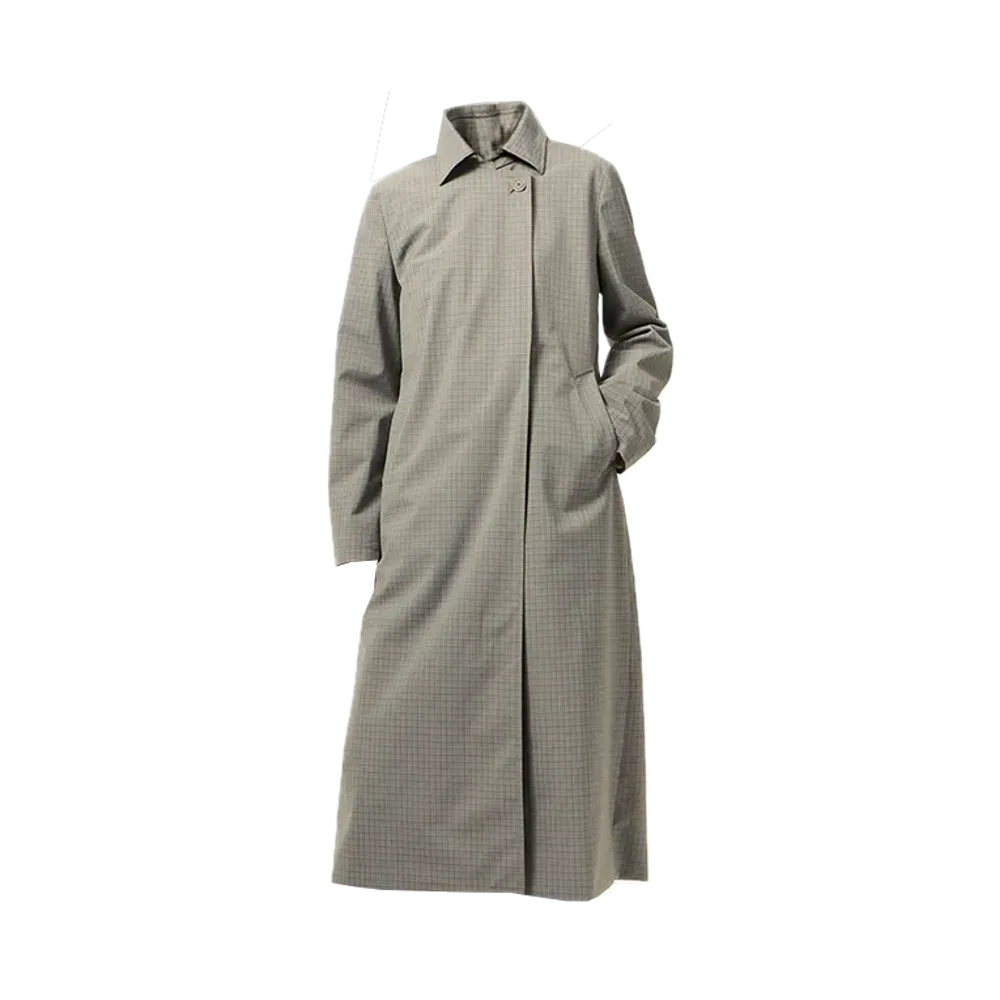 OUR LEGACY Women's Capital Coat "Frost Moss Check Membrane Wool"