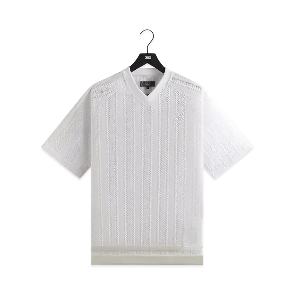 Kith Leon Short Sleeve Lace Combo Jersey "White"