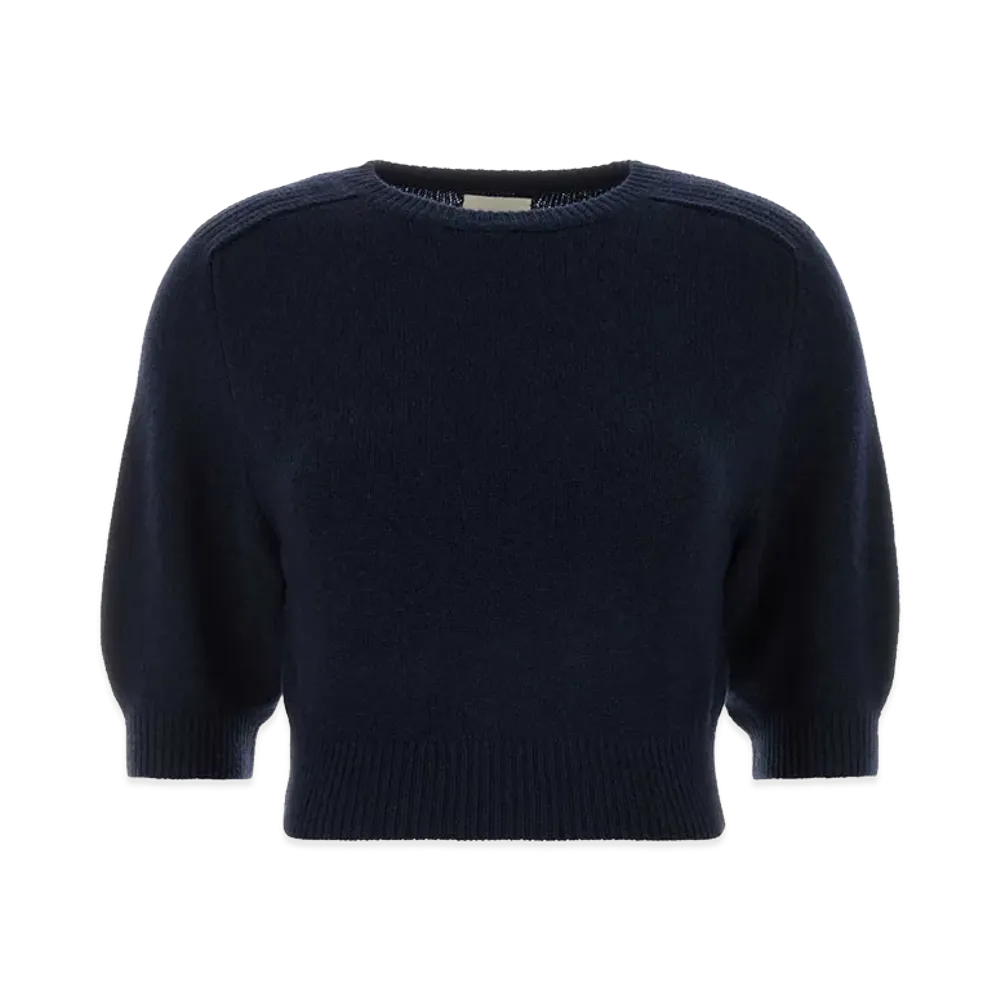 KHAITE Women's Wool Blend Lorelai Sweater "Blue/Navy Blue"