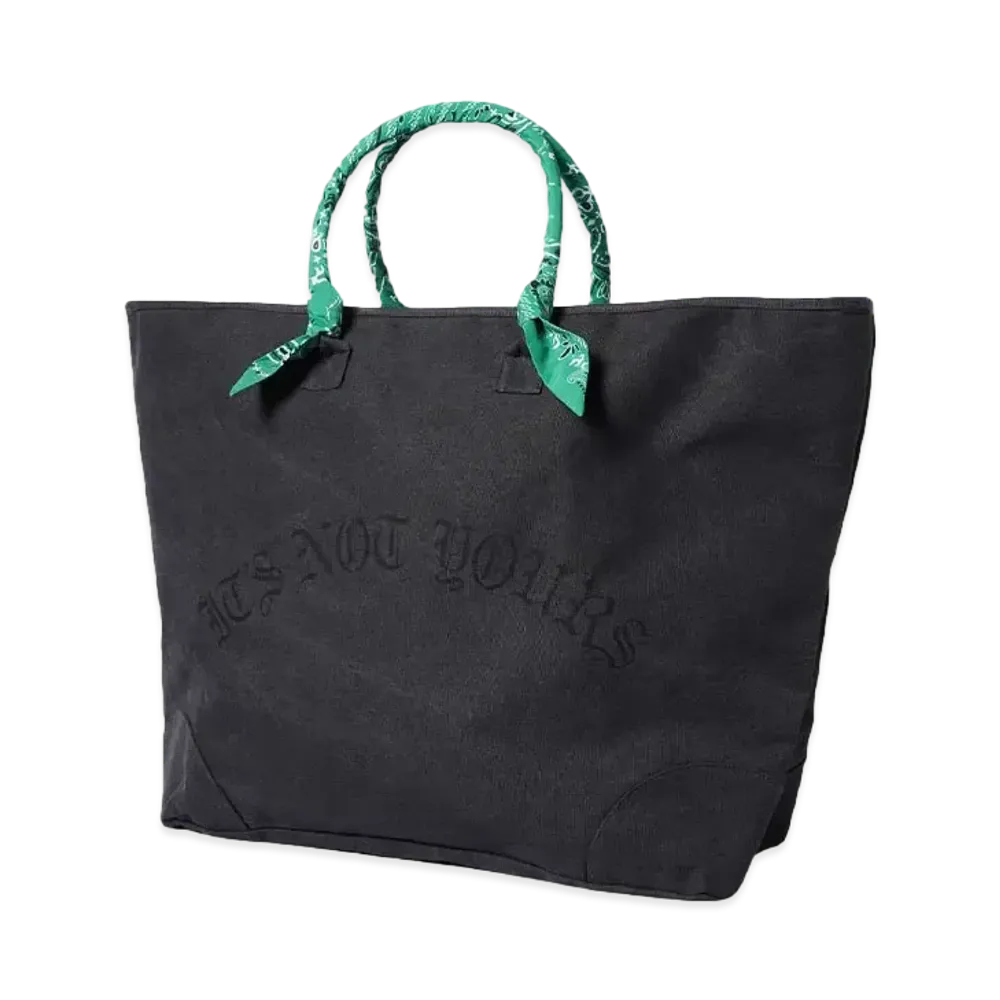 TAIN DOUBLE PUSH BIG TOTE BAG "BLACK"