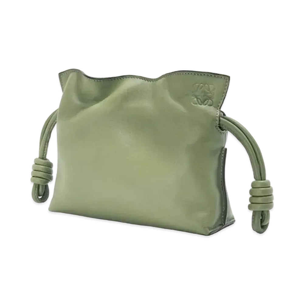 LOEWE Nano Flamenco Clutch In Nappa Calfskin "Rosemary"