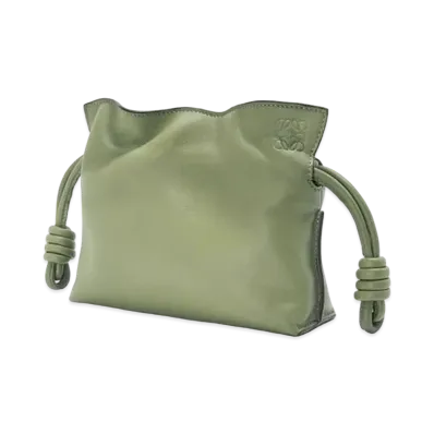 LOEWE Nano Flamenco Clutch In Nappa Calfskin "Rosemary"