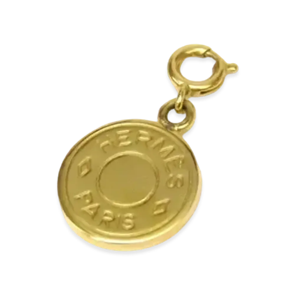 Hermes Sellier Pendant Top "Gold"