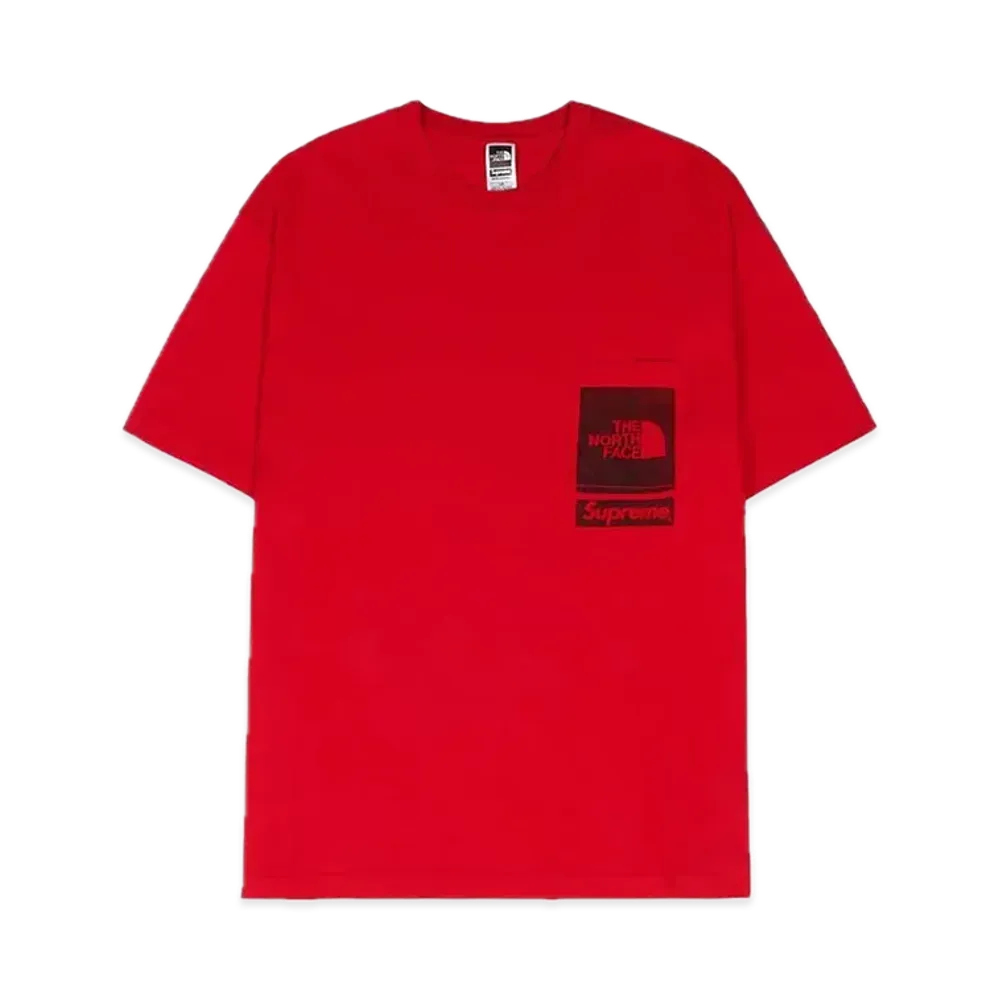 Supreme x The North Face Printed Pocket Tee "Red"