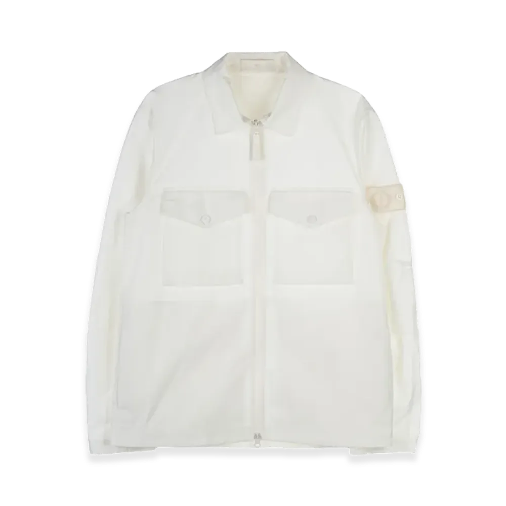 Stone Island 116F1 Ghost Piece O-Ventile Cotton Overshirt - 22FW "Off White"