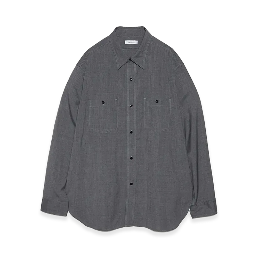 nanamica Polyester Wool Field Shirt "Gray"