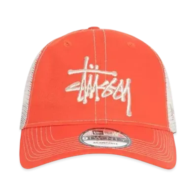 Stussy New Era 9Twenty Basic Trucker "Orange"