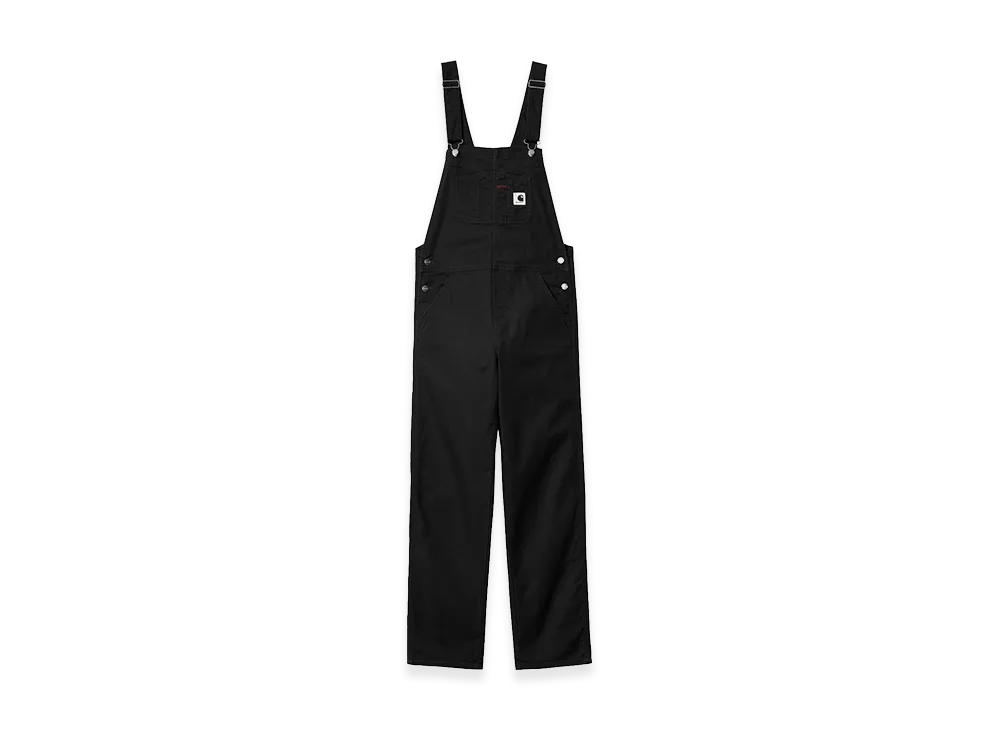 Carhartt WIP Women's Bib Overall Straight "Black(Rinsed)"
