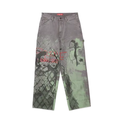 Supreme Rita Ackermann Double Knee Painter Pant "Grey"