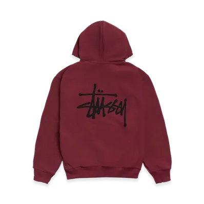 Stussy Basic Stussy Zip Hoodie "Wine"