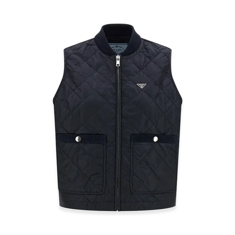 PRADA Women's Re-Nylon Vest "Navy Blue"
