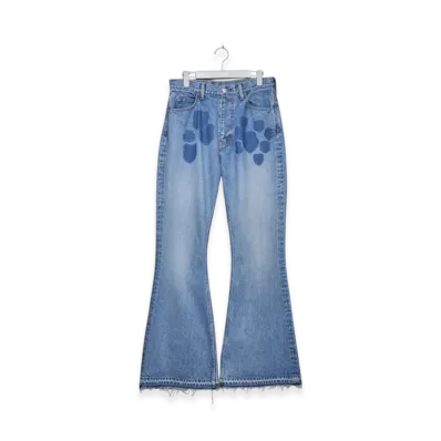 MASU Emblem Bell-Bottom Jeans "Indigo"