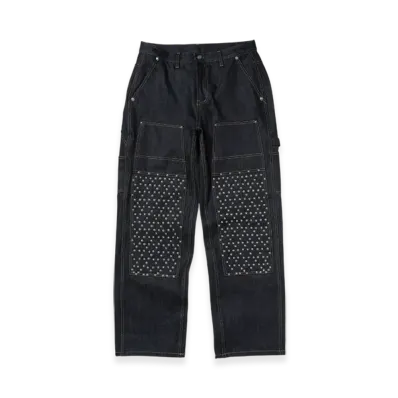 THUG CLUB Angels Studded Work Pants "Indigo"