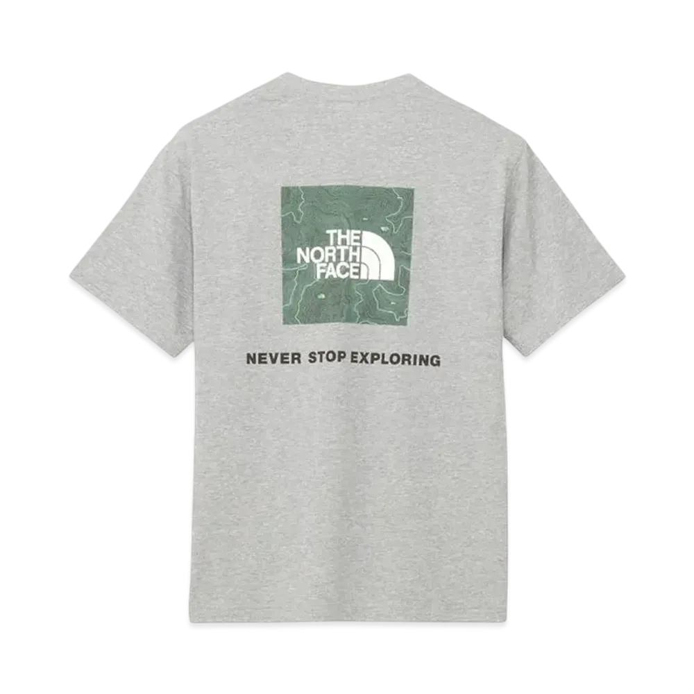 The North Face Short Sleeve Back Square Traverse Logo Tee "Mix Gray"