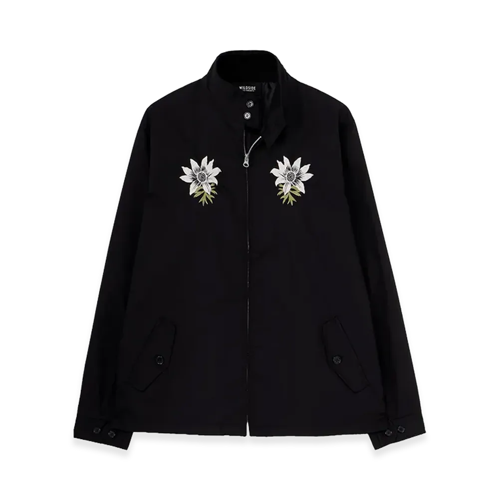 WILDSIDE YOHJI YAMAMOTO T/C Flower Embroidery Swingtop "Anemone White"