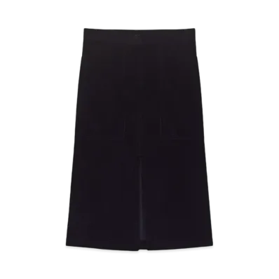 Maison Kitsune Slit Workwear Skirt "Navy"