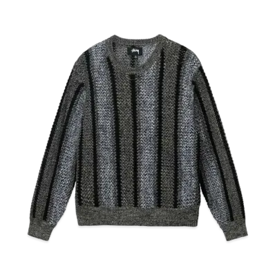 Stussy Baja Loose Gauge Sweater "Black"