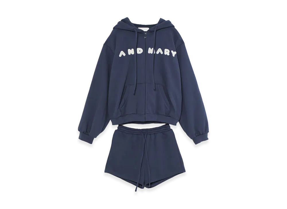 ANDMARY Women's Mary Loose Hoodie Set Up "Navy"