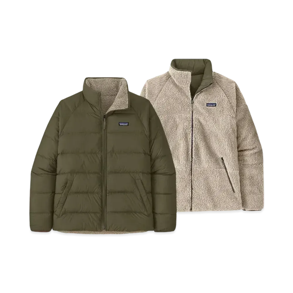 Patagonia Men's Reversible Silent Down Jacket "Basin Green"