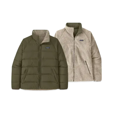 Patagonia Men's Reversible Silent Down Jacket "Basin Green"
