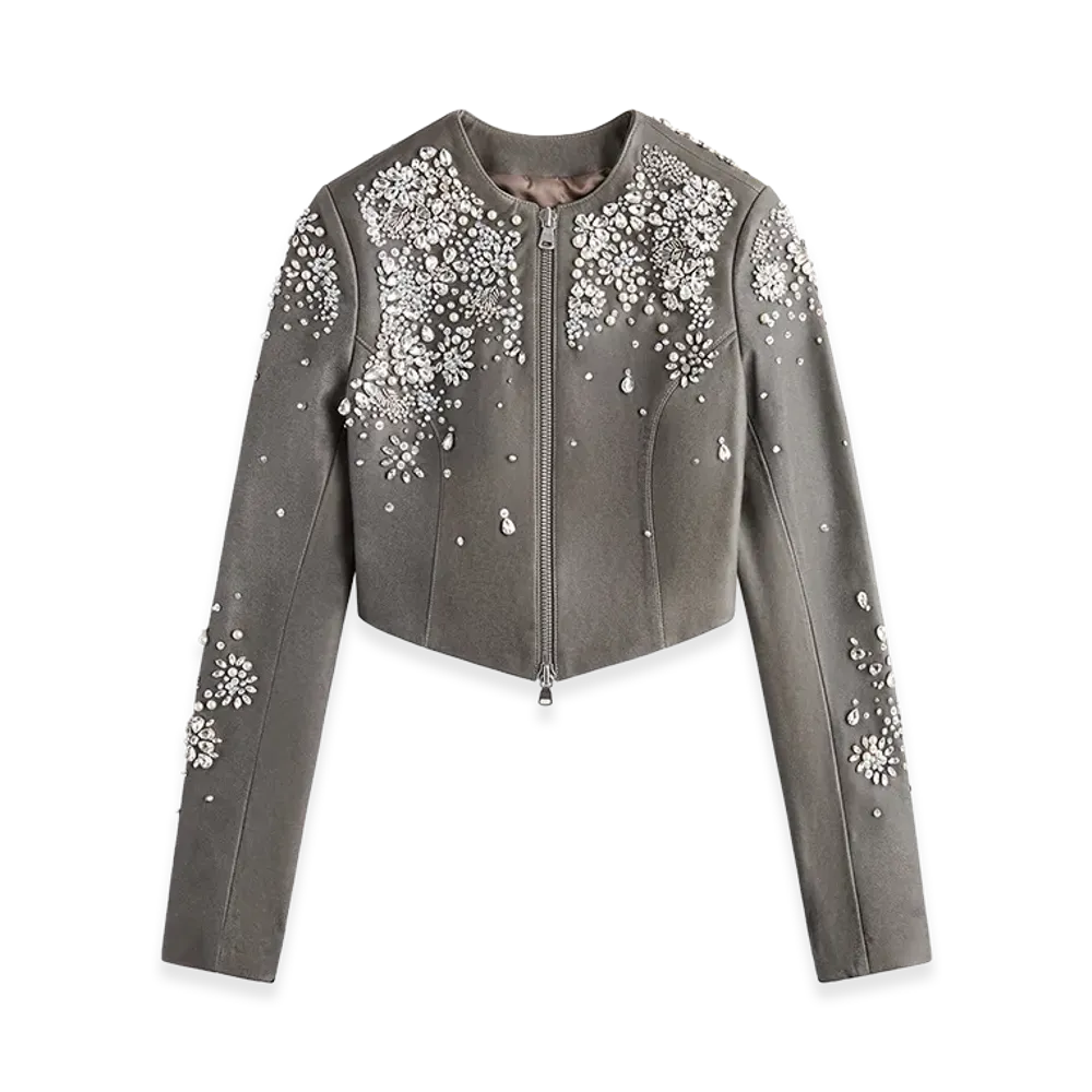 Kith x Lisa Women's Brei Embellished Bolero Jacket "Tin"