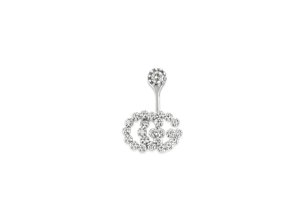GUCCI Single GG Running Earring With Diamonds