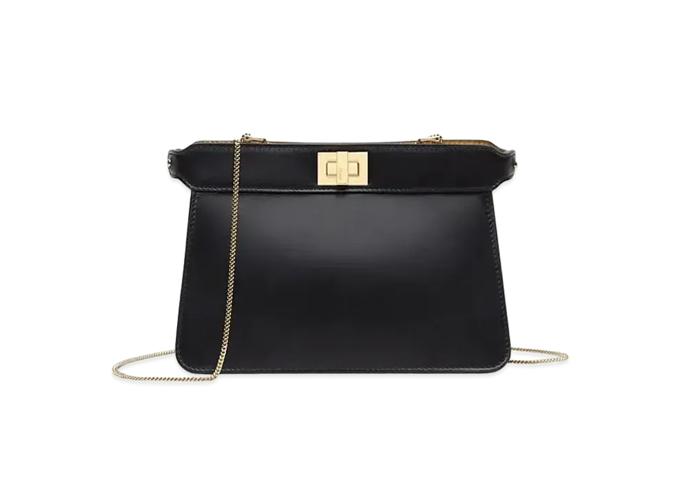 FENDI Peekaboo Iseeu Clutch Nappa Leather Bag "Black"