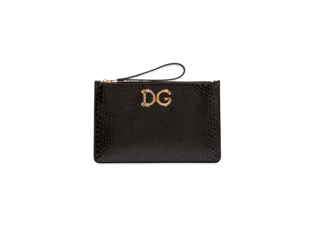 Dolce&Gabbana Pochette Pythonskin DG Baroccolo "Black"