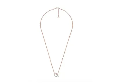 Hermes Finesse Pendant "Pink Gold/Diamond"