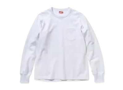 THE REAL McCOY'S L/S POCKET T-SHIRT "White"
