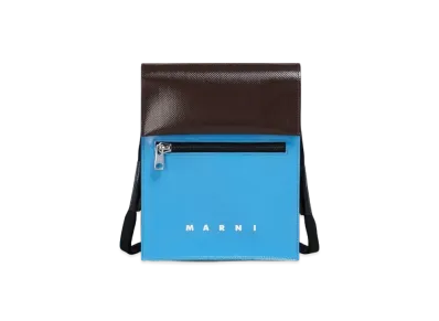 Marni Tribeca Messenger Bag "Azul/Coffee"
