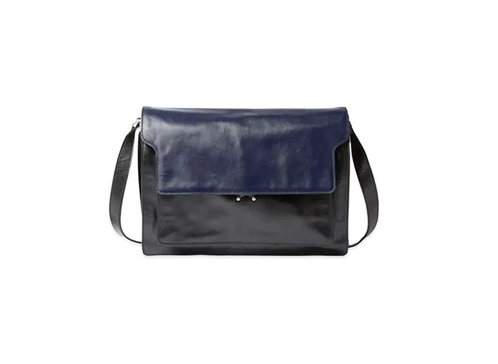 Marni Bi Coloured Calfskin TRUNK SOFT Bag "Blue/Black"