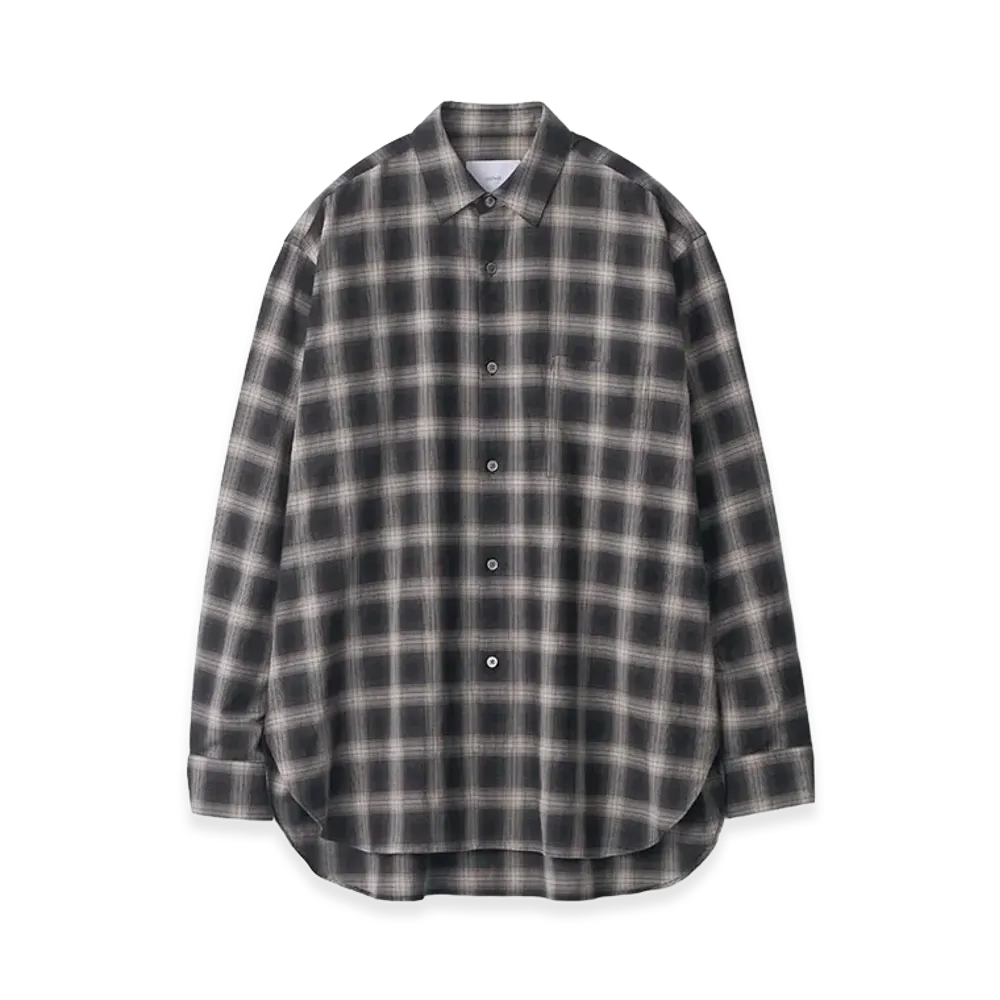 ssstein Cotton Viscose Oversized LS Shirt "Black Ombre"