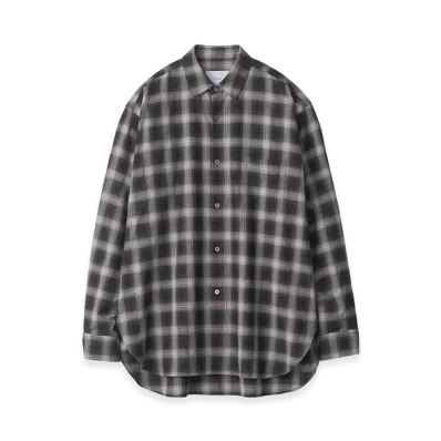 ssstein Cotton Viscose Oversized LS Shirt "Black Ombre"
