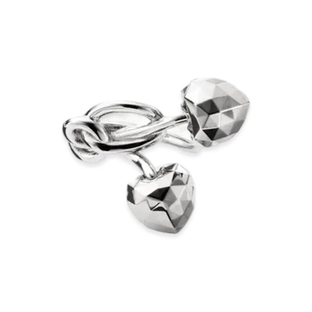 Jimmy Choo Facet Heart Ring with Heart "Silver"