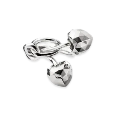 Jimmy Choo Facet Heart Ring with Heart "Silver"