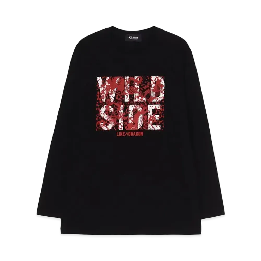 WILDSIDE Yohji Yamamoto x Ryu Ga Gotoku Studio Long Sleeve T-shirt (Red) "Black"