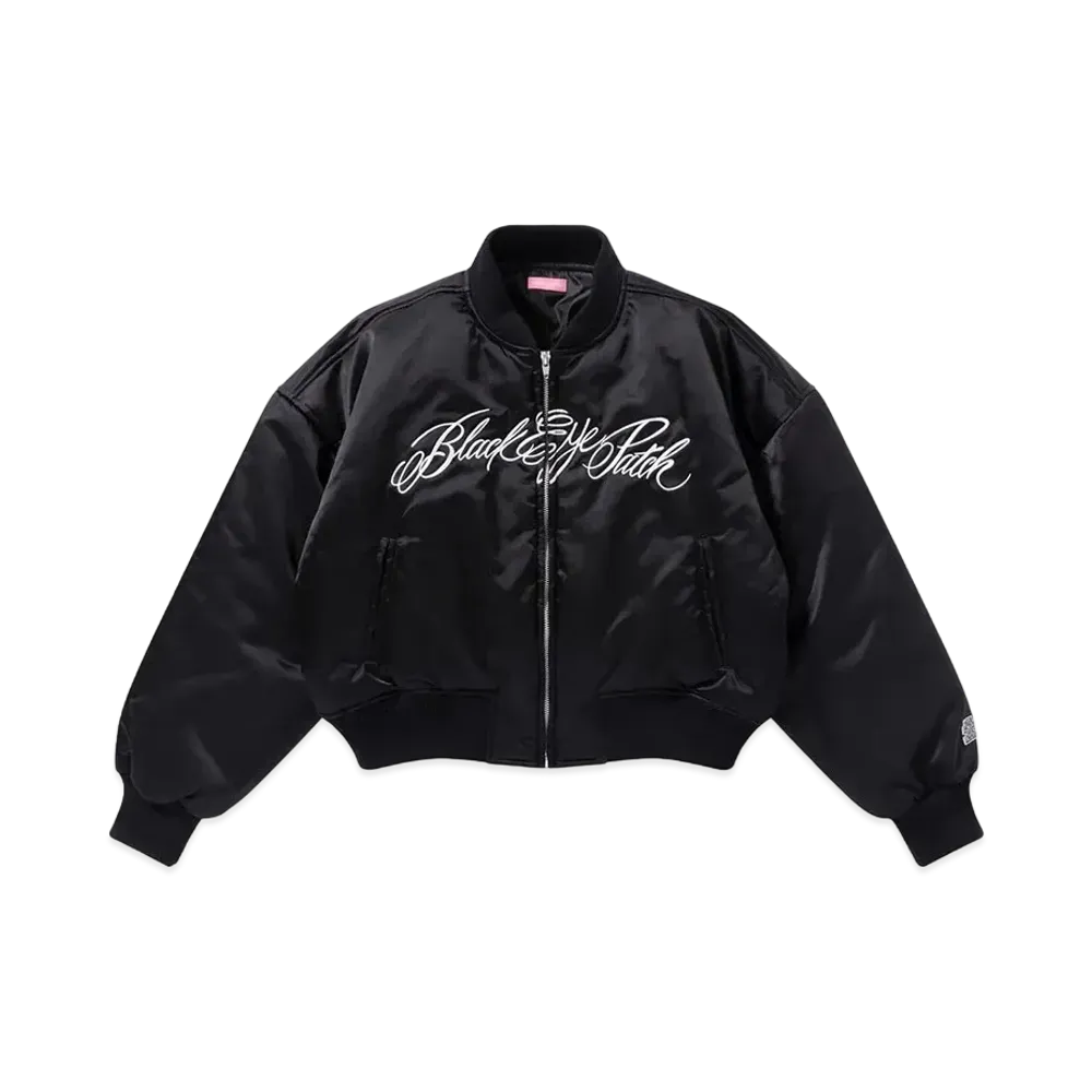 BlackEyePatch Low Script Stadium Jacket "Black"