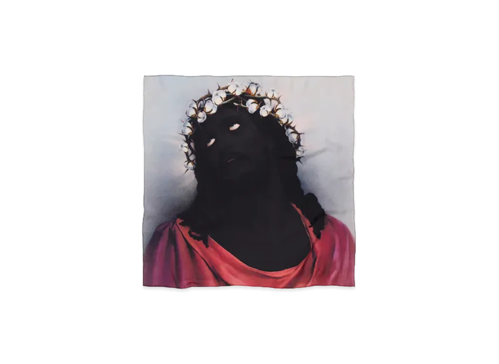 DENIM TEARS Black Jesus Silk Bandana "Multi"