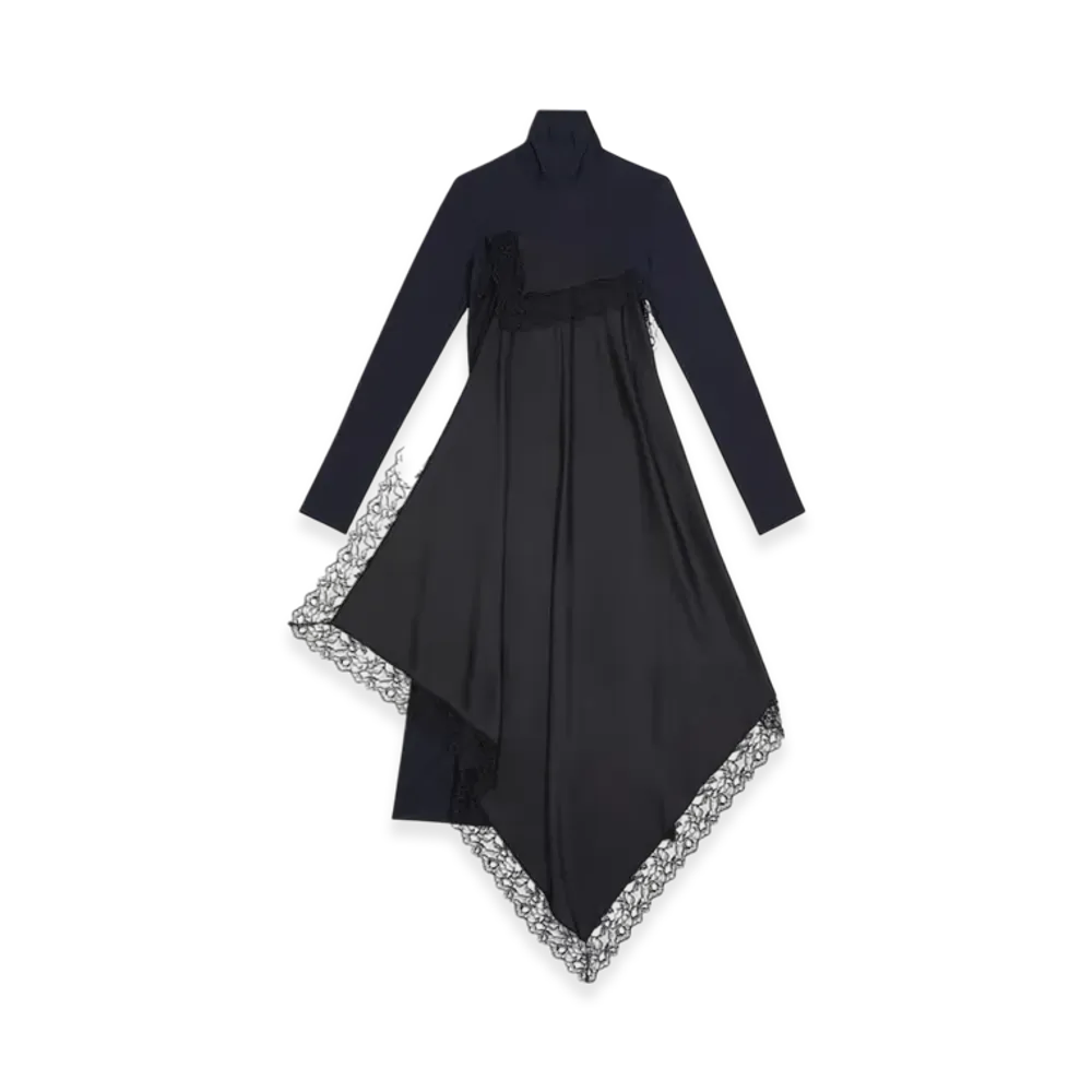 MM6 Maison Margiela Women's Long Spliced Dress "Black"