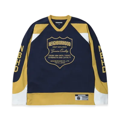 NEIGHBORHOOD Hockey Shirt LS "Navy"