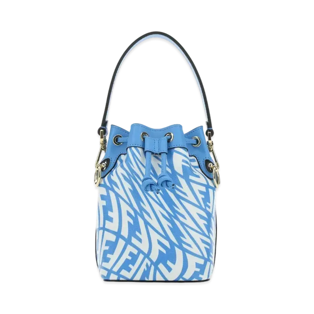 FENDI Mon Tresor Glazed Canvas Mini-Bag "Blue"