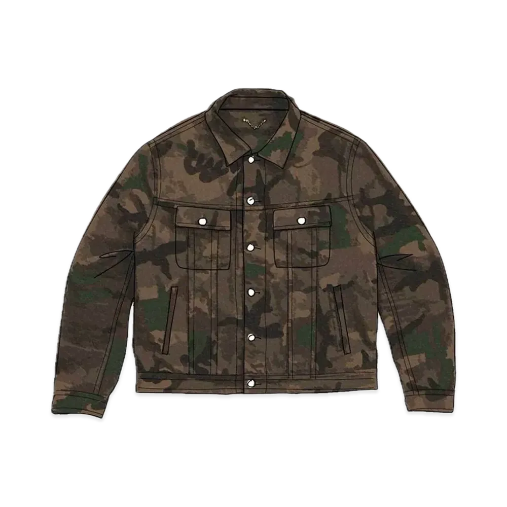 Supreme x Louis Vuitton Jacquard Denim Trucker Jacket "Camo"